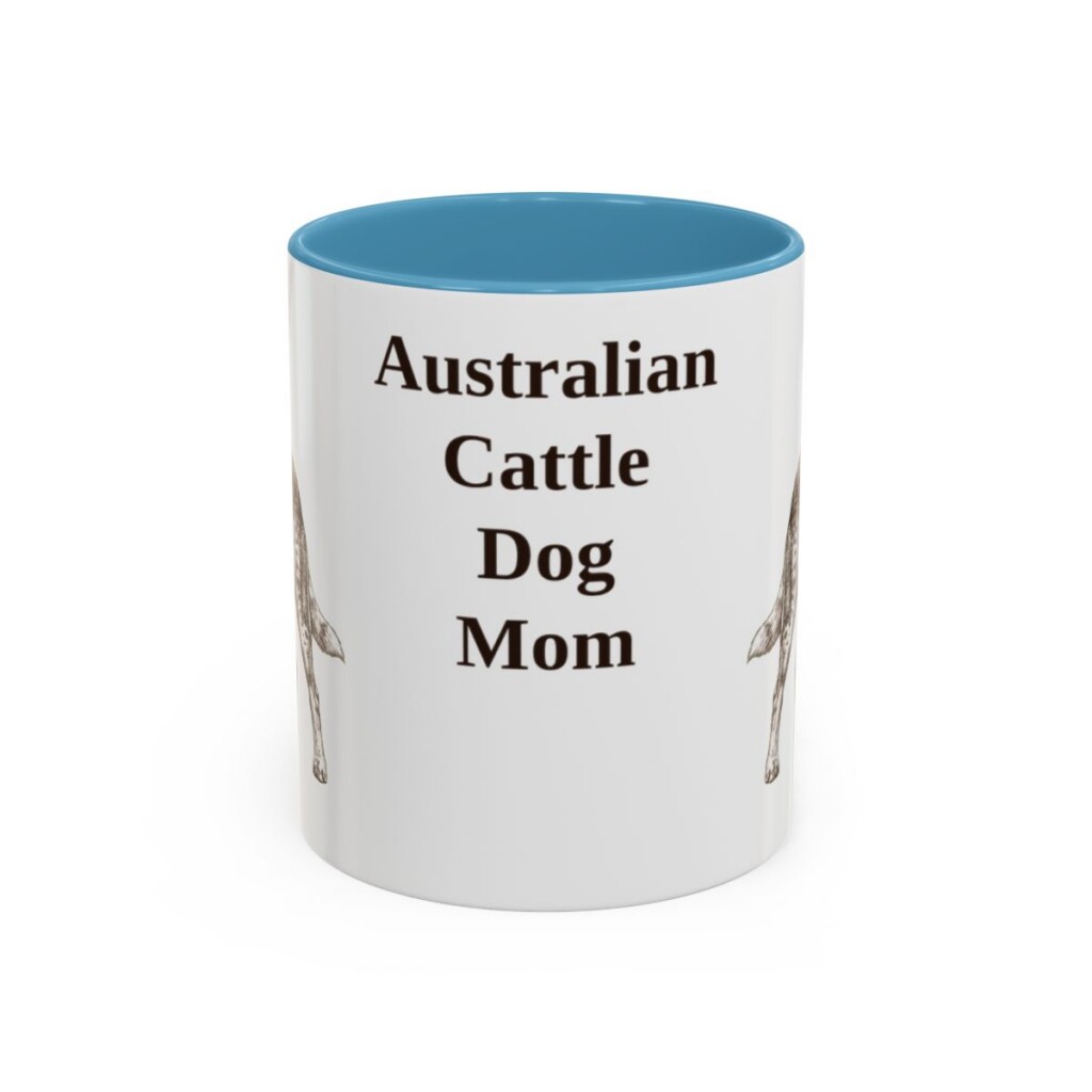 11oz Australian Cattle Dog Dog Mom Mug, Vintage Sketch Coffee Mug, Dog Mom Gift