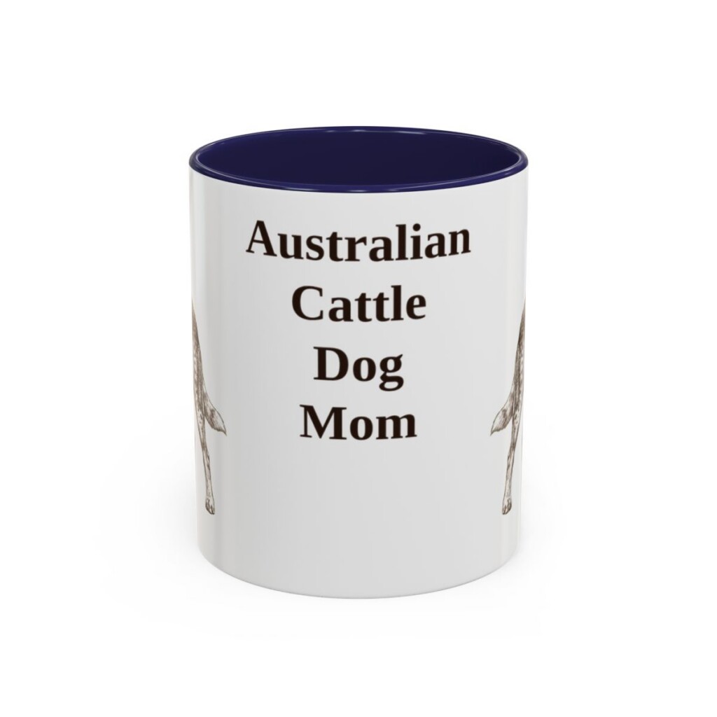 11oz Australian Cattle Dog Dog Mom Mug, Vintage Sketch Coffee Mug, Dog Mom Gift