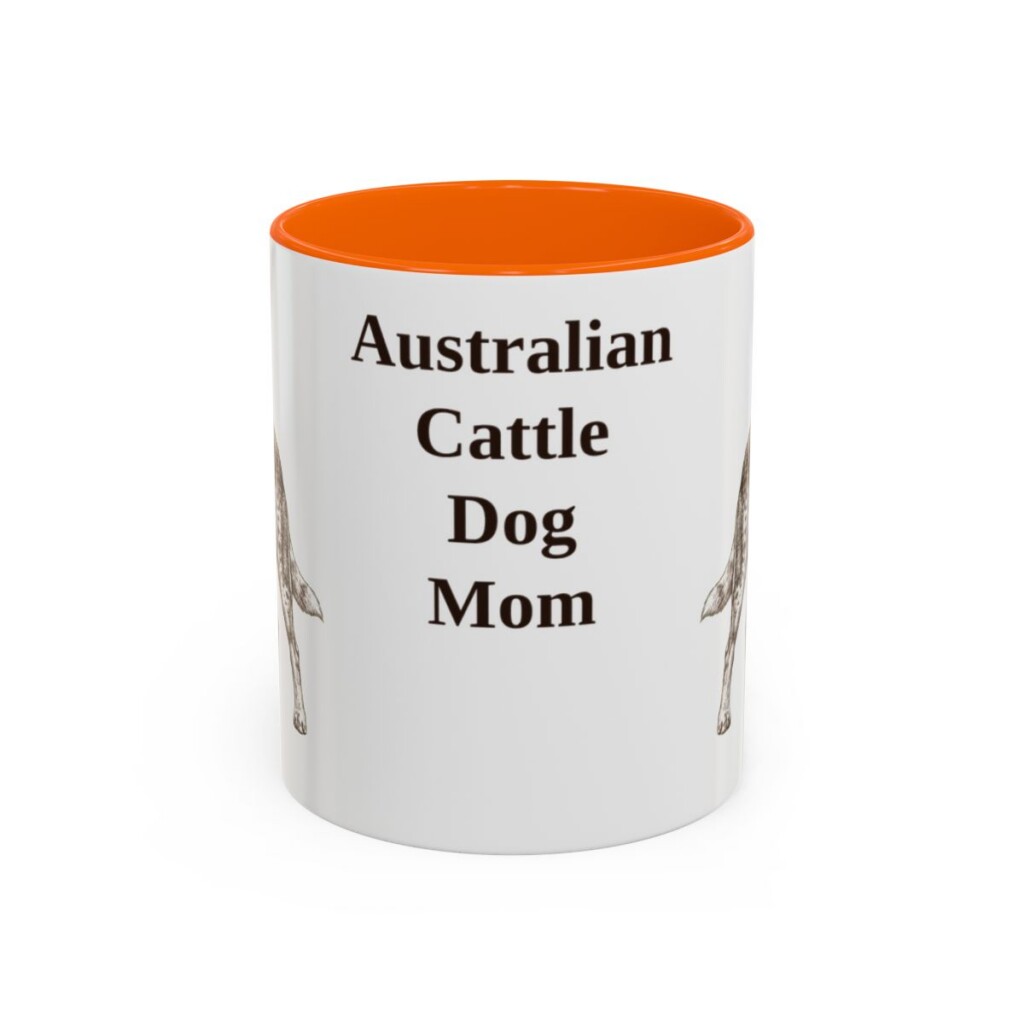 11oz Australian Cattle Dog Dog Mom Mug, Vintage Sketch Coffee Mug, Dog Mom Gift