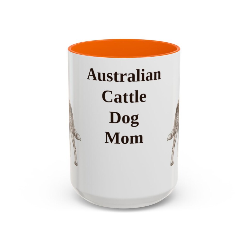 15oz Australian Cattle Dog Dog Mom Mug, Vintage Sketch Coffee Mug, Dog Mom Gift