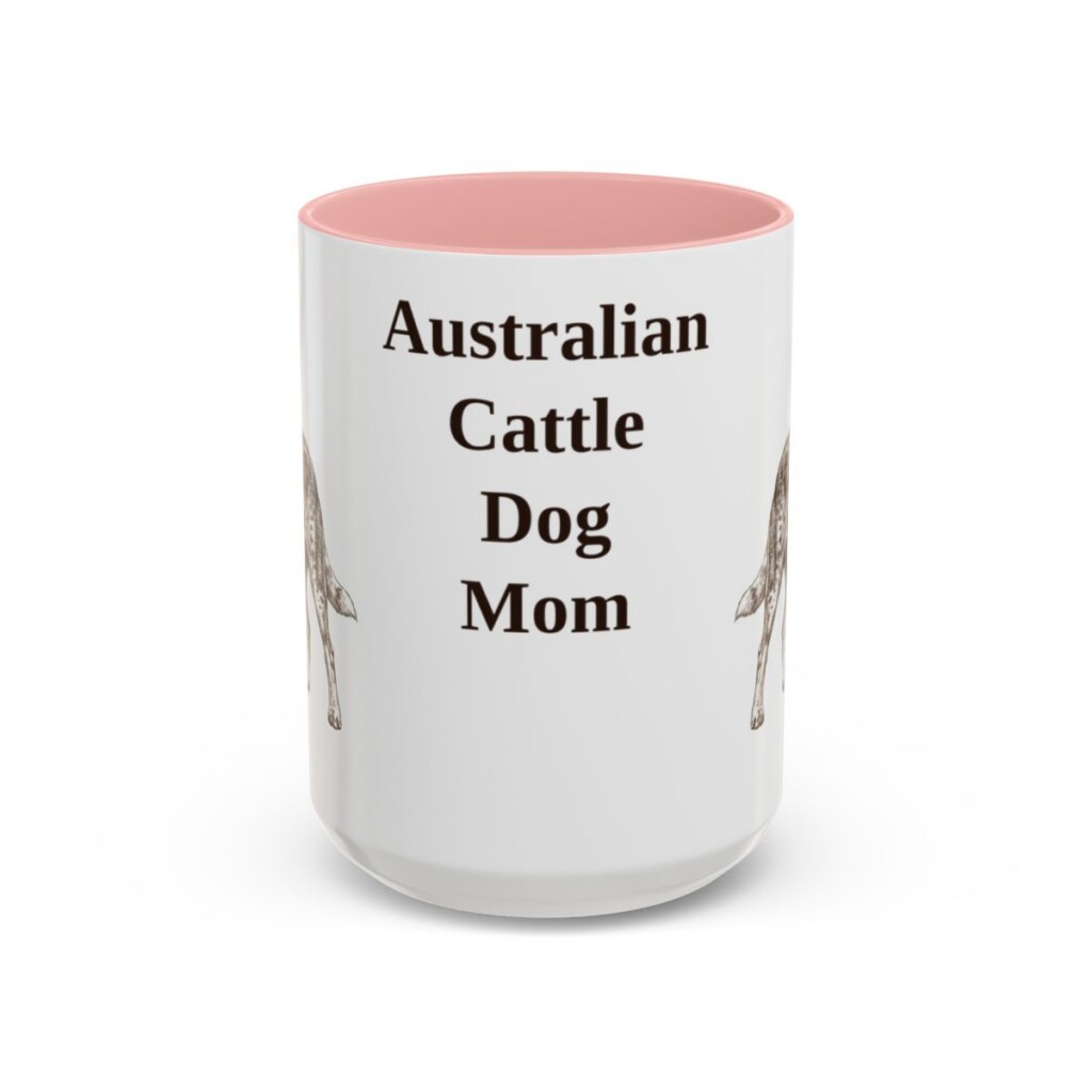 15oz Australian Cattle Dog Dog Mom Mug, Vintage Sketch Coffee Mug, Dog Mom Gift