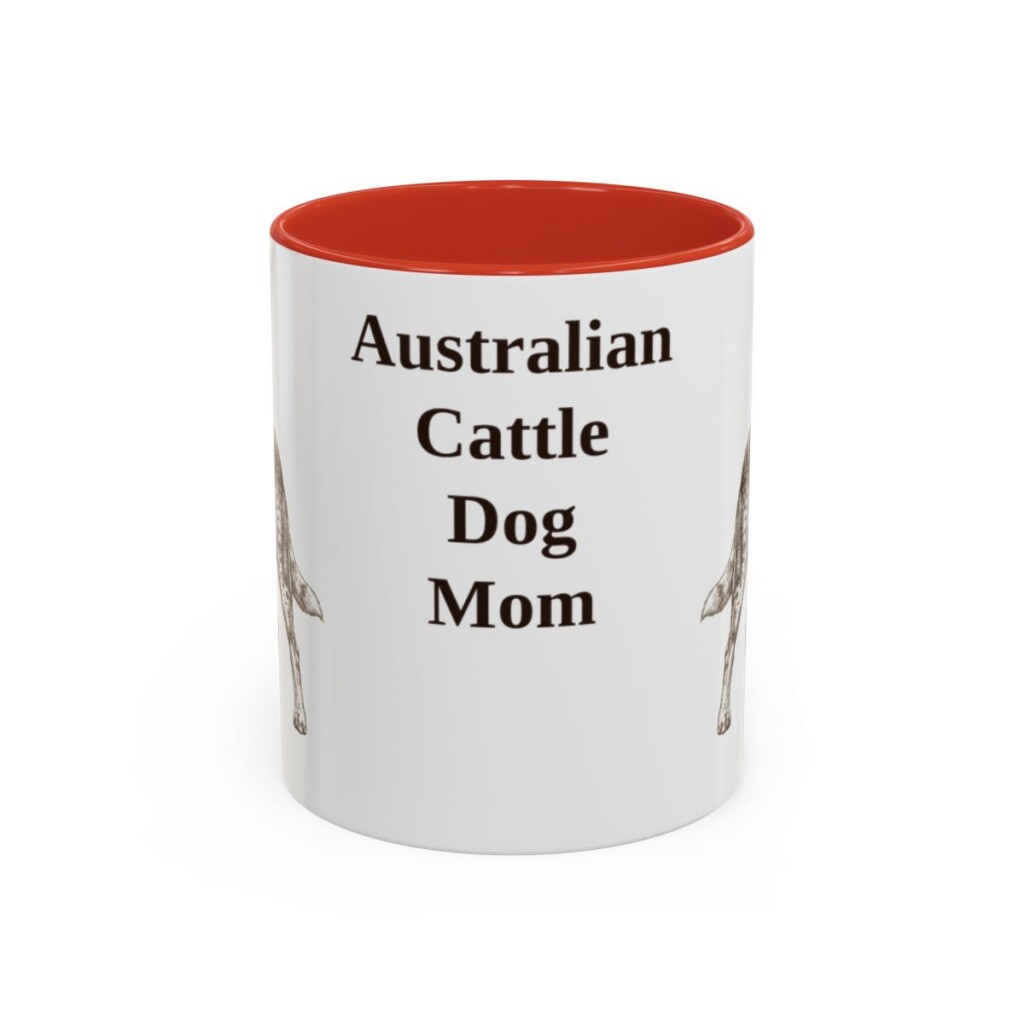 11oz Australian Cattle Dog Dog Mom Mug, Vintage Sketch Coffee Mug, Dog Mom Gift