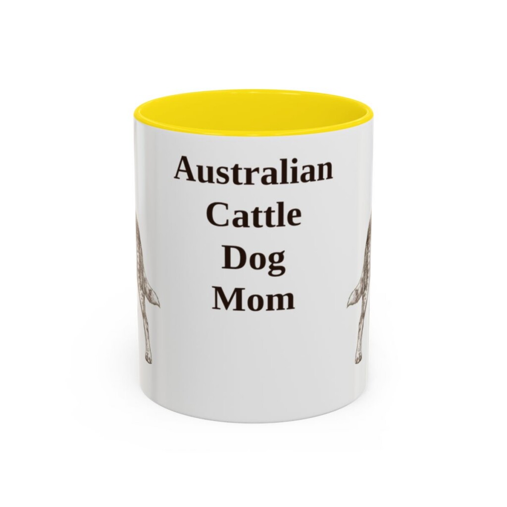 11oz Australian Cattle Dog Dog Mom Mug, Vintage Sketch Coffee Mug, Dog Mom Gift