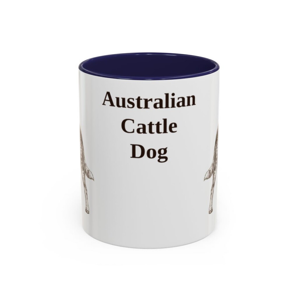 11oz Australian Cattle Dog Mug, Vintage Dog Portrait Coffee Mug, Dog Lover Gift