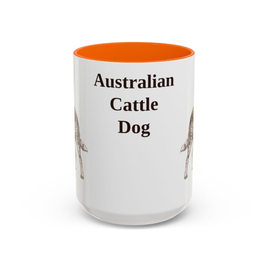 15oz Australian Cattle Dog Mug, Vintage Dog Portrait Coffee Mug, Dog Lover Gift