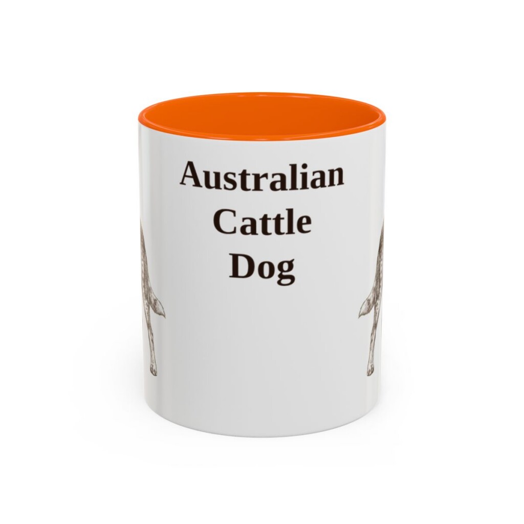 11oz Australian Cattle Dog Mug, Vintage Dog Portrait Coffee Mug, Dog Lover Gift
