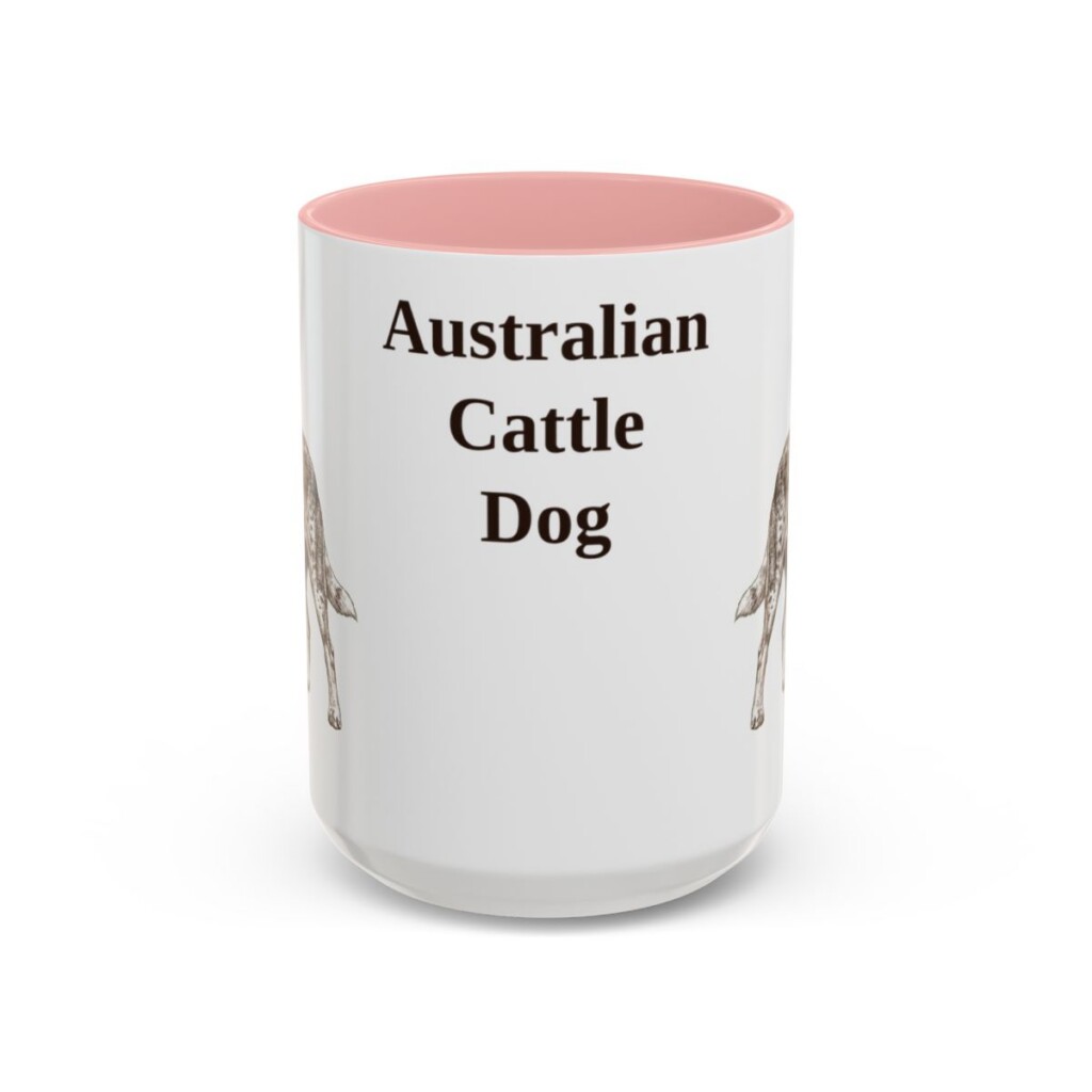 15oz Australian Cattle Dog Mug, Vintage Dog Portrait Coffee Mug, Dog Lover Gift