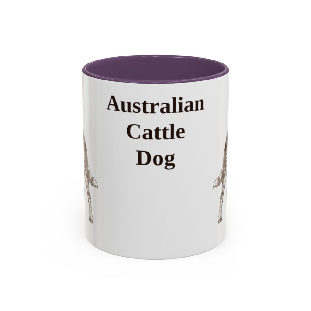 11oz Australian Cattle Dog Mug, Vintage Dog Portrait Coffee Mug, Dog Lover Gift