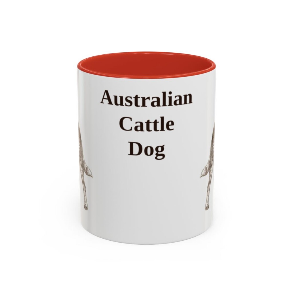 11oz Australian Cattle Dog Mug, Vintage Dog Portrait Coffee Mug, Dog Lover Gift