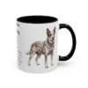 11oz Australian Cattle Dog Mug, Illustrated Dog Breed Facts Coffee Mug, Vintage Dog Keepsake Gift