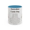 11oz Australian Cattle Dog Mug, Illustrated Dog Breed Facts Coffee Mug, Vintage Dog Keepsake Gift