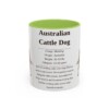 11oz Australian Cattle Dog Mug, Illustrated Dog Breed Facts Coffee Mug, Vintage Dog Keepsake Gift