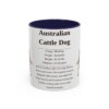11oz Australian Cattle Dog Mug, Illustrated Dog Breed Facts Coffee Mug, Vintage Dog Keepsake Gift