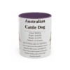 11oz Australian Cattle Dog Mug, Illustrated Dog Breed Facts Coffee Mug, Vintage Dog Keepsake Gift