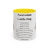 11oz Australian Cattle Dog Mug, Illustrated Dog Breed Facts Coffee Mug, Vintage Dog Keepsake Gift