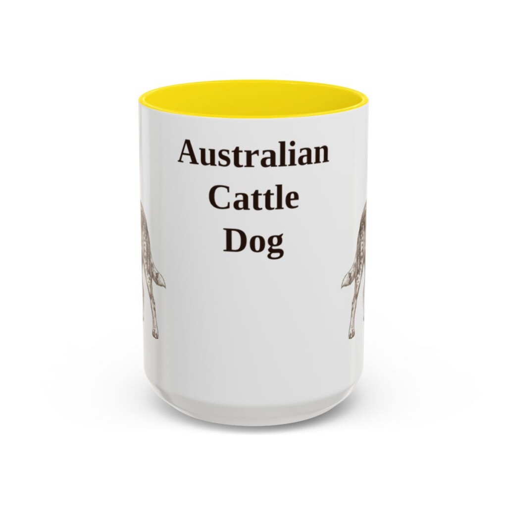 15oz Australian Cattle Dog Mug, Vintage Dog Portrait Coffee Mug, Dog Lover Gift