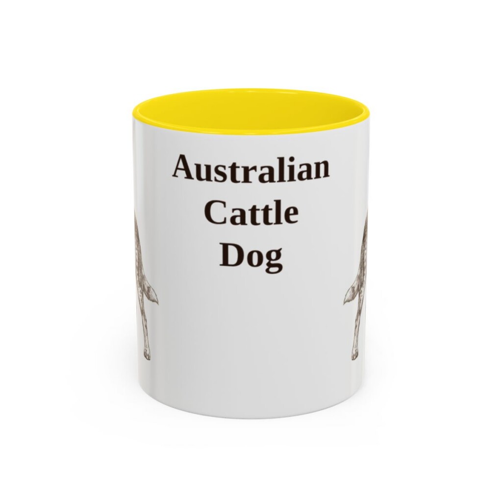 11oz Australian Cattle Dog Mug, Vintage Dog Portrait Coffee Mug, Dog Lover Gift