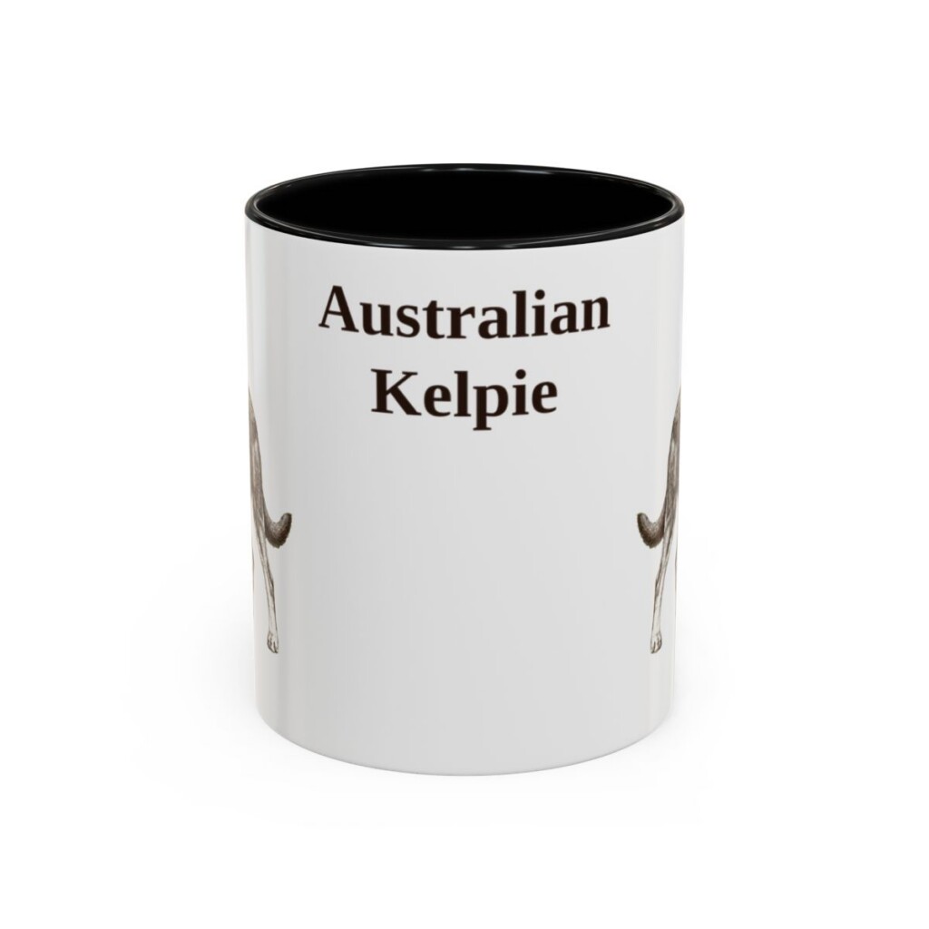 11oz Australian Kelpie Mug, Vintage Dog Portrait Coffee Mug, Dog Lover Gift