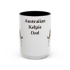 15oz Australian Kelpie Dog Dad Mug, Vintage Sketch Coffee Mug, Dog Dad Gift