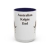 15oz Australian Kelpie Dog Dad Mug, Vintage Sketch Coffee Mug, Dog Dad Gift