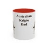 11oz Australian Kelpie Dog Dad Mug, Vintage Sketch Coffee Mug, Dog Dad Gift