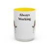 15oz Funny Australian Kelpie Mug, Always Working, Vintage Dog Coffee Mug, Dog Lover Gift