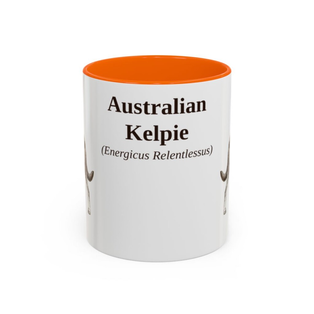 11oz Australian Kelpie Latin Mug, Australian Kelpie, Vintage Dog Coffee Mug, Dog Lover Gift
