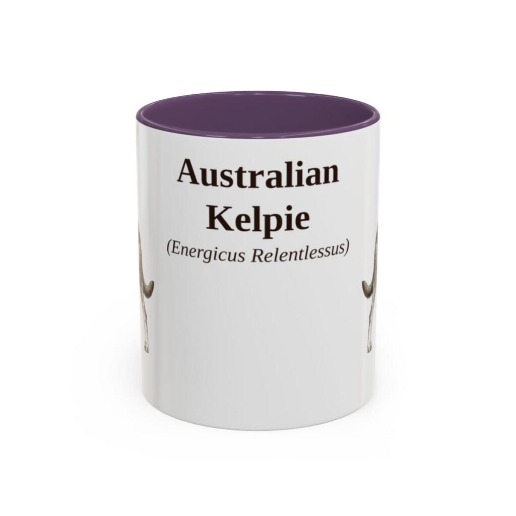 11oz Australian Kelpie Latin Mug, Australian Kelpie, Vintage Dog Coffee Mug, Dog Lover Gift