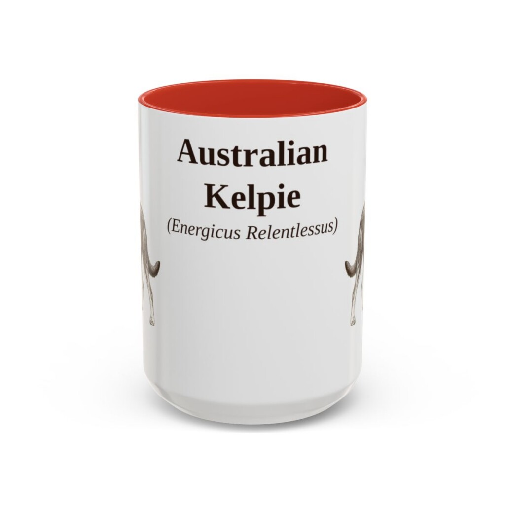 australian-kelpie-mug-latin-red-1 15oz Australian Kelpie Latin Mug, Australian Kelpie, Vintage Dog Coffee Mug, Dog Lover Gift