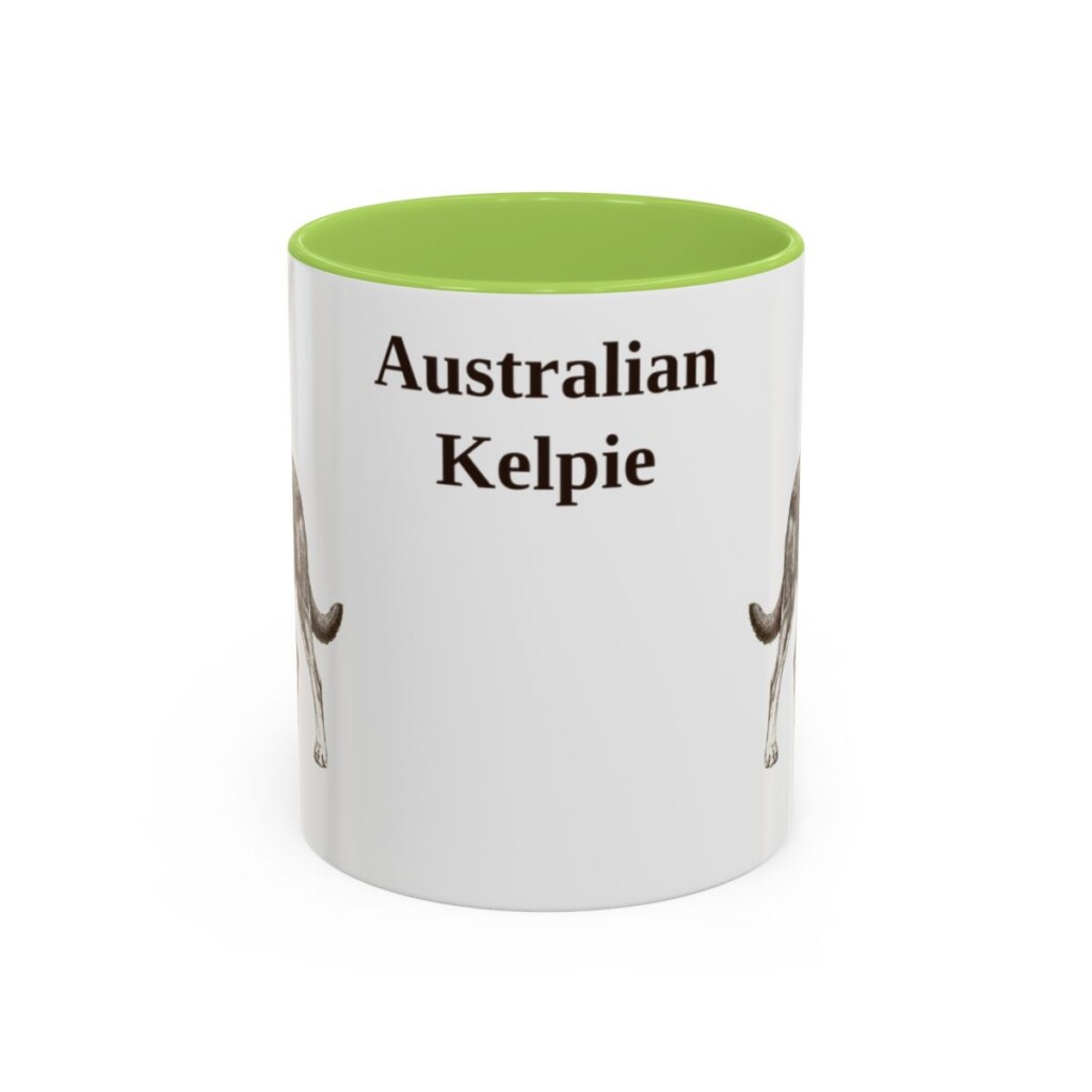 11oz Australian Kelpie Mug, Vintage Dog Portrait Coffee Mug, Dog Lover Gift
