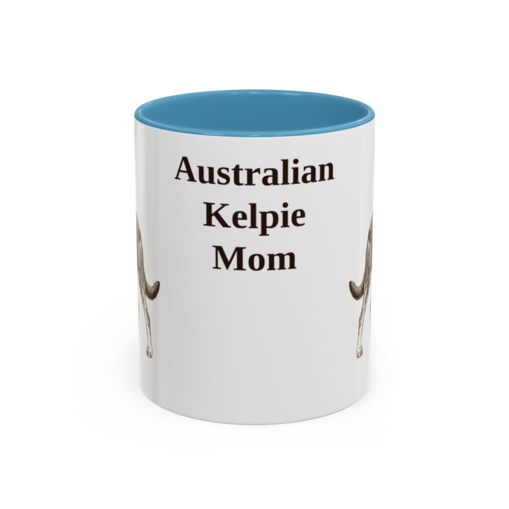 11oz Australian Kelpie Dog Mom Mug, Vintage Sketch Coffee Mug, Dog Mom Gift