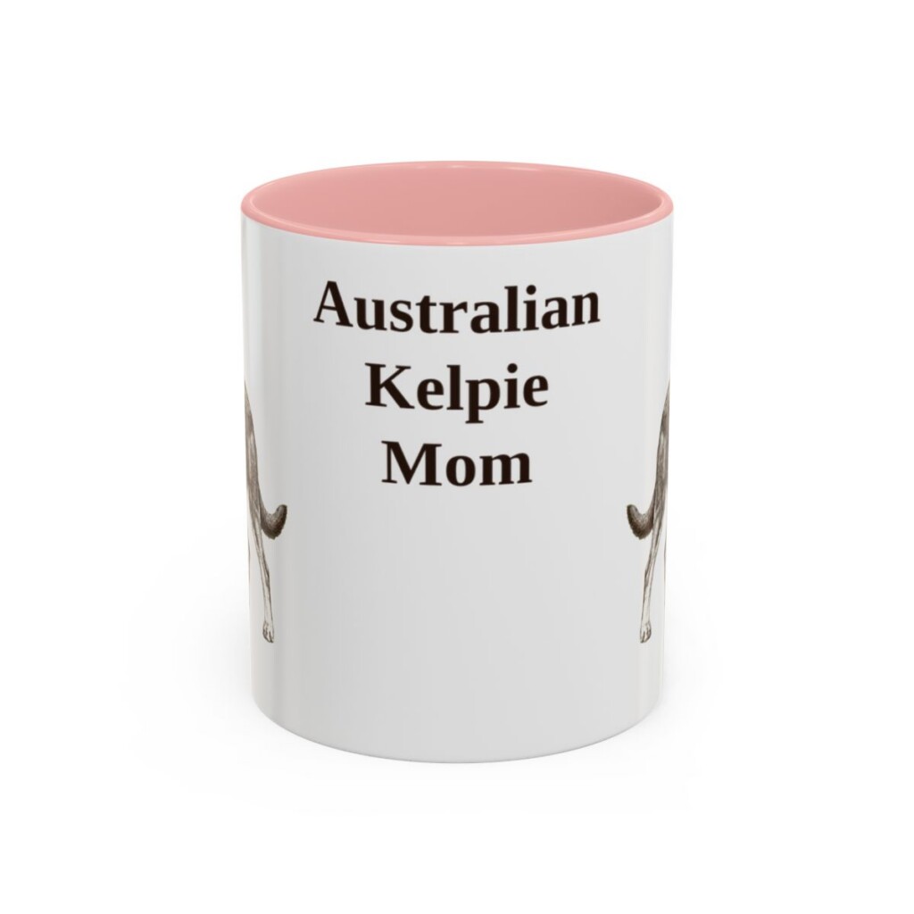 11oz Australian Kelpie Dog Mom Mug, Vintage Sketch Coffee Mug, Dog Mom Gift