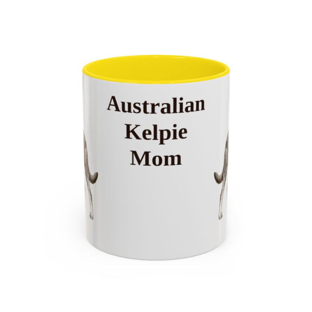 11oz Australian Kelpie Dog Mom Mug, Vintage Sketch Coffee Mug, Dog Mom Gift