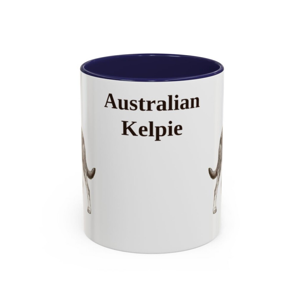 11oz Australian Kelpie Mug, Vintage Dog Portrait Coffee Mug, Dog Lover Gift