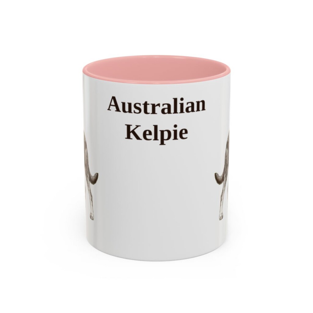11oz Australian Kelpie Mug, Vintage Dog Portrait Coffee Mug, Dog Lover Gift