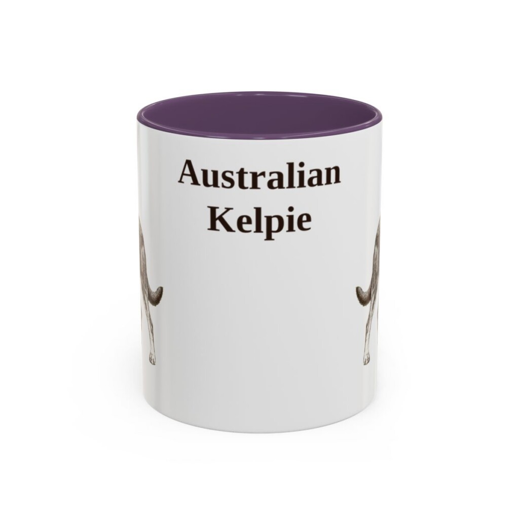 11oz Australian Kelpie Mug, Vintage Dog Portrait Coffee Mug, Dog Lover Gift