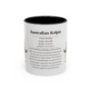 11oz Australian Kelpie Mug, Illustrated Dog Breed Facts Coffee Mug, Vintage Dog Keepsake Gift