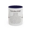 11oz Australian Kelpie Mug, Illustrated Dog Breed Facts Coffee Mug, Vintage Dog Keepsake Gift