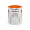 11oz Australian Shepherd Mug, Illustrated Dog Breed Facts Coffee Mug, Vintage Dog Keepsake Gift
