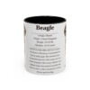 11oz Beagle Mug, Illustrated Dog Breed Facts Coffee Mug, Vintage Dog Keepsake Gift