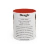 11oz Beagle Mug, Illustrated Dog Breed Facts Coffee Mug, Vintage Dog Keepsake Gift