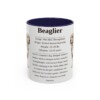 11oz Beaglier Mug, Illustrated Dog Breed Facts Coffee Mug, Vintage Dog Keepsake Gift