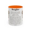 11oz Beaglier Mug, Illustrated Dog Breed Facts Coffee Mug, Vintage Dog Keepsake Gift
