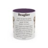 11oz Beaglier Mug, Illustrated Dog Breed Facts Coffee Mug, Vintage Dog Keepsake Gift
