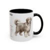 11oz Bearded Collie Mug, Illustrated Dog Breed Facts Coffee Mug, Vintage Dog Keepsake Gift