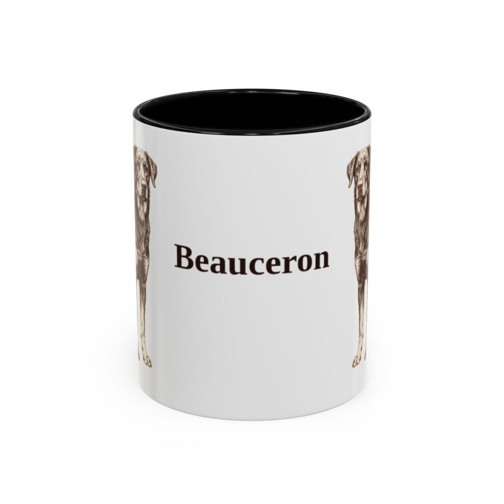 11oz Beauceron Mug, Vintage Dog Portrait Coffee Mug, Dog Lover Gift