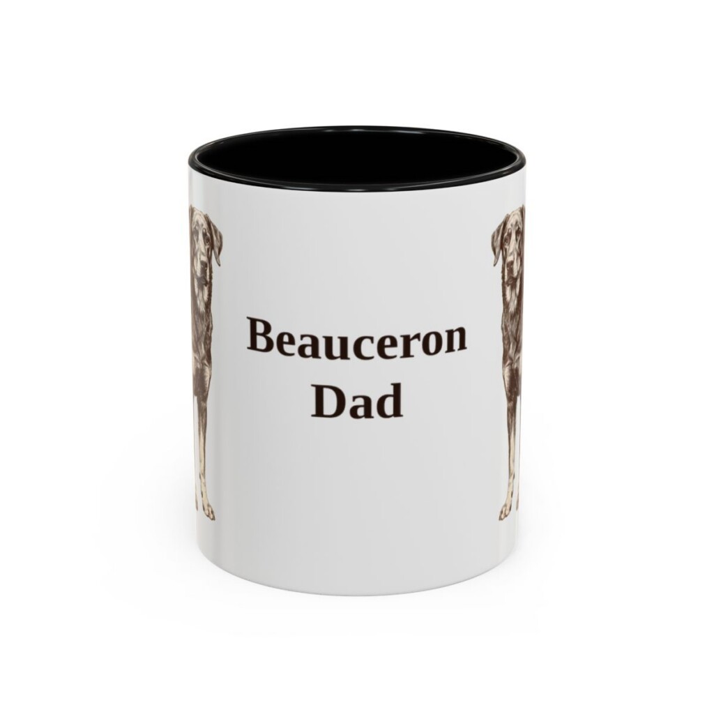 11oz Beauceron Dog Dad Mug, Vintage Sketch Coffee Mug, Dog Dad Gift