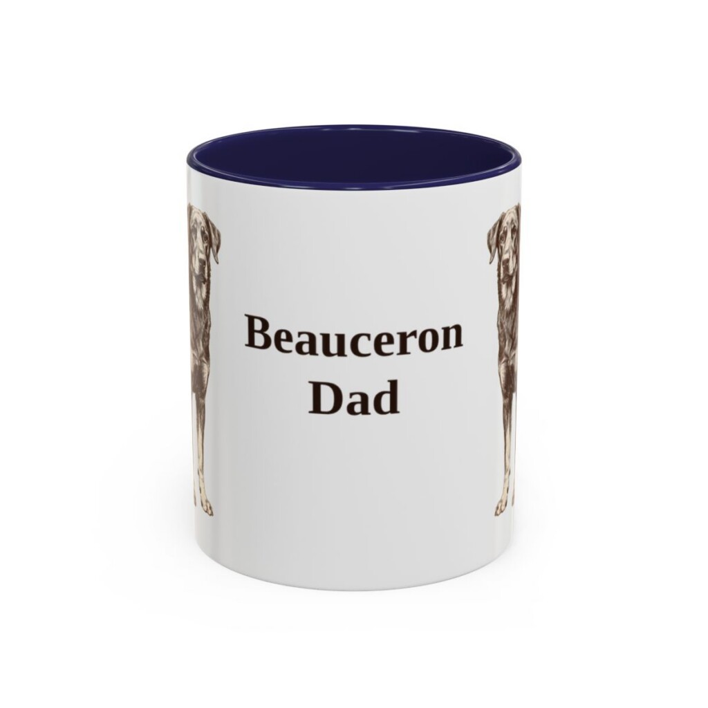 11oz Beauceron Dog Dad Mug, Vintage Sketch Coffee Mug, Dog Dad Gift
