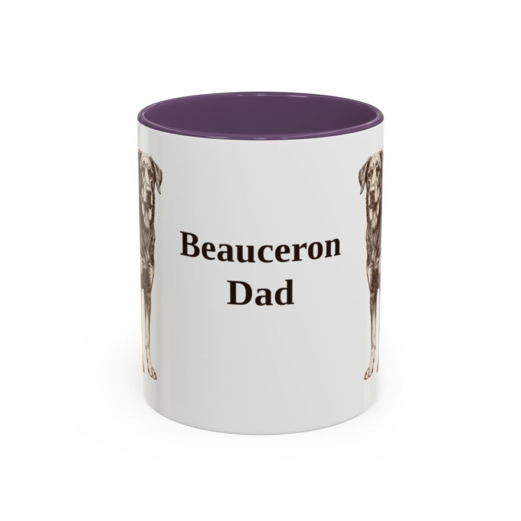 11oz Beauceron Dog Dad Mug, Vintage Sketch Coffee Mug, Dog Dad Gift