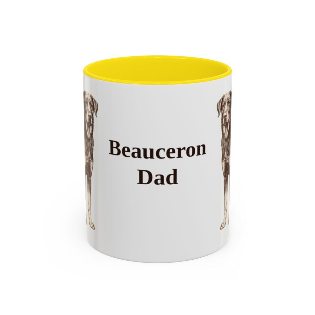 11oz Beauceron Dog Dad Mug, Vintage Sketch Coffee Mug, Dog Dad Gift